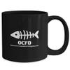 Black Coffee Mug Tea Chocolate Fishing OCFD Obssesive Compulsive Fishing Disorder Pet Lovers Memorial Presents Gifts Black Cool Coffee Mug view 2