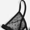 UIVHLW Chemises & Negligees Plus Size Mesh Lace Jacquard See Through Lace Sets Black view 4