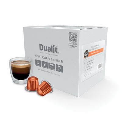 Indian Monsoon Recyclable Aluminium Coffee Capsules by Dualit - Compatible With Nespresso - 50 Servings - 5 X 10 Pk - 50 Servings of Premium Eco Friendly Coffee Pods - 100% Recyclable Capsules