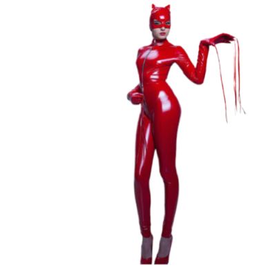 100% Latex Rubber Gummi Red Sexy Tights, Comfort, Fashion, Motorcycle, Cosplay, Party, Hand-Tailored xs-XXL 0.4 mm,Red,S