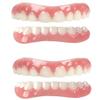 XZLZMD Dentures Cosmetic Veneers Teeth Temporary Dentures Teeth Natural Shade Instant Teeth Top and Bottom Veneers Snap on Comfort Dentures for Bad Teeth Men and Women,2 pair view 1