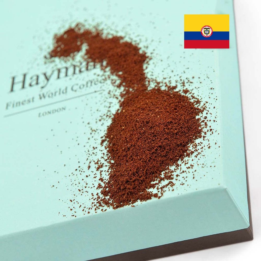 Hayman, 100% Colombia Manos Juntas Specialty Coffee, Ground, Medium Roast, 454g | Fresh Roasted Colombian Coffee