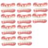 XZLZMD Dentures Silica Top Bottom Dental Prostheses Lnstant repair of Cracked or Missing Dental Prosthesis Cosmetic Natural Color Temporary Prosthesis Teeth Veneer,10 pairs view 1