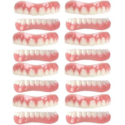 XZLZMD Cosmetic Natural Color Lnstant Veneers Lnstant repair of Cracked or Missing Dental Prosthesis for Men And Women Unisex Lnstant repair of Cracked or Missing Dental,8 pairs