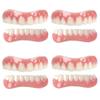 XZLZMD Dentures Cosmetic Veneers Teeth Temporary Dentures Teeth Natural Shade Instant Teeth Top and Bottom Veneers Snap on Comfort Dentures for Bad Teeth Men and Women,4 pair view 1