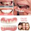 XZLZMD Dentures Cosmetic Veneers Teeth Temporary Dentures Teeth Natural Shade Instant Teeth Top and Bottom Veneers Snap on Comfort Dentures for Bad Teeth Men and Women,4 pair view 3