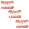 XZLZMD Silica gel Dentures Top Bottom Dental Prostheses Cosmetic Veneer Natural Color Temporary Prosthesis Teeth Lnstant repair of Cracked or Missing Dental Prosthesis for Men And Women,3 pair view 1