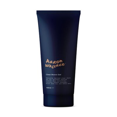 AARON WALLACE Clear Shave Gel (100ml) Extra Glide Cooling Shave Gel For Sensitive Skin and More Accurate Shaving