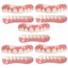 XZLZMD Silica gel Dentures Top Bottom Dental Prostheses Cosmetic Veneer Natural Color Temporary Prosthesis Teeth Lnstant repair of Cracked or Missing Dental Prosthesis for Men And Women,5 pair view 1