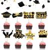 104 Pack 2022 Graduation Cupcake Toppers Grad Cap Cake Appetizer Picks Cake Graduation Party Decorations Diploma Cupcake Picks for Cake Food Class of 2022 Graduation Theme Party Supplies view 1