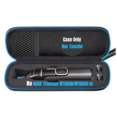 Woollo Case Compatible with Philips Nose and Ear Hair Trimmer Series 3000 5000 NT3650/16 NT5650/16 Portable Hard Travel Case Cover, black