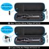 Woollo Case Compatible with Philips Nose and Ear Hair Trimmer Series 3000 5000 NT3650/16 NT5650/16 Portable Hard Travel Case Cover, black view 3