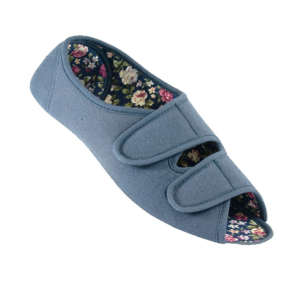 Fashion Friendly Lexi - Rose Twin Touch Fastening Shoe Navy Size 5