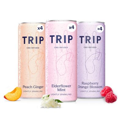 TRIP Sparkling Drink, Low Calorie, Vegan, Mixed Pack, 12 pack