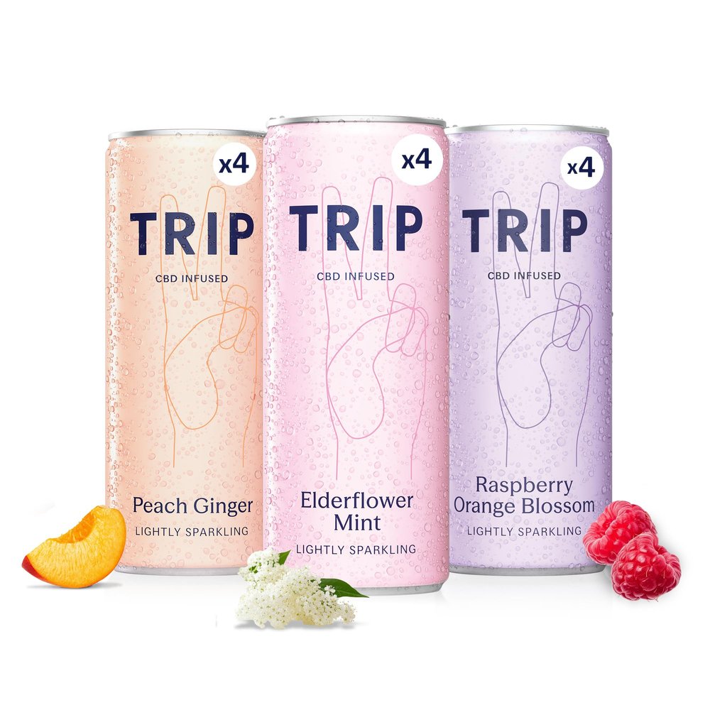 TRIP Sparkling Drink, Low Calorie, Vegan, Mixed Pack, 12 pack