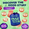 Vitawell Energy Vitamin Gummies - 60 Strawberry Flavour Gummies | High Strength Chewable Sustained Endurance Vitamins | Vitamins B6 + B12 + Niacin | Alternative to Energy Drinks, Gels & Pills view 4
