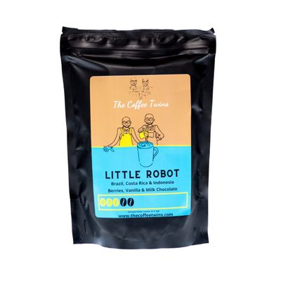 The Coffee Twins -Little Robot 1kg - Ethical Speciality Coffee Beans - Freshly Roasted - Brazil, Costa Rica & Indonesia Blend - Whole Beans - 100% Arabica - Roasted in the UK
