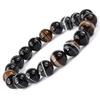 Aport Presents Natural Black Sulemani Hakik Bracelet Crystal Stone 10 Mm Round Bead Bracelet for Reiki and Crystal Stones (Color : Black) #Aport-4286 view 1