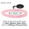 Aport Presents Natural Rose Quartz Bracelet 6 Mm Crystal Stone Bracelet Round Shape for Reiki and Crystal Stones #Aport-4428 view 2