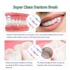 4 Pieces Denture Cleaning Brush Double Sided Denture Toothbrushes Portable False Teeth Brush, 4 Colors view 3