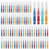 80 Pcs Interdental Brushes, Soft Dental Brushes Dental Brushes Teeth Flossing Brushes Dental Floss Brush for Cleaning Gaps Between Teeth (4 Colors) view 1
