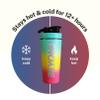 Beyond Shakers Insulated Metal Protein Shaker, Stainless Steel Supplement Bottle - BPA Free for Gym 735ml in Beach view 3