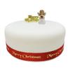 Anniversary House 2pcs Christmas Cake Toppers Set - Nativity Angel Resin Topper & Gold Merry Christmas Motto - Traditional Non-Edible Yule Log Decorations - Festive Bakes Decor view 2