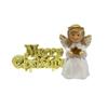 Anniversary House 2pcs Christmas Cake Toppers Set - Nativity Angel Resin Topper & Gold Merry Christmas Motto - Traditional Non-Edible Yule Log Decorations - Festive Bakes Decor view 3