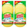 2X Non Scratch Dual Sided Abrasive Polyester Scrubbing Cleaning Pad, Oven/Bathroom/Kitchen Cleaner; Non-Scratch, Dual Sided Reusable Polyester Scourer Sponges for Household Use,Yellow view 1
