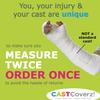 CastCoverz! Designer Arm Cast Cover - Splatter Blue - Large Short: 13" Length X 13" Circumference - Removable and Washable - Made in USA view 4