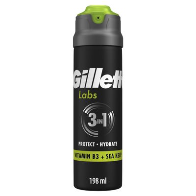 Gillette Labs by Gillette Rapid Foaming Shave Gel, Cools to Soothe and Helps Protect Against Shaving Irritation, Easily Rinses Off, 198ml