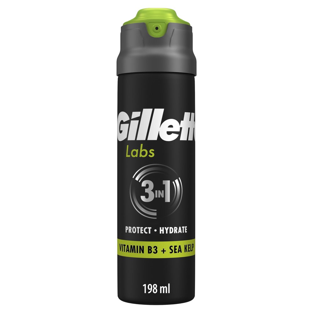 Gillette Labs by Gillette Rapid Foaming Shave Gel, Cools to Soothe and Helps Protect Against Shaving Irritation, Easily Rinses Off, 198ml