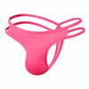 Addfect Men's G-String Briefs Erotic Thong Ice Silk Thin Underwear High Elasticity Sexy Slip Thong Low Waist Underpants Large Pocket Slip Bodysuit Lingerie, pink, L view 1