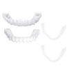 1 Pairs Instant Veneers Dentures Fake Teeth Braces Whitening Cosmetic Tooth Covering Snap on Smile Teeth Top and Bottom Clip in Veneers Teeth Temporary Upper and Lower False Teeth view 1