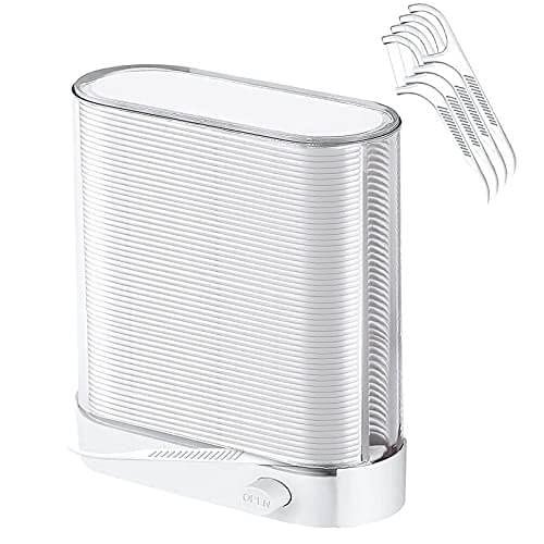 Dental Floss Picks Holy Rose White Dispenser Hygiene and Tidy Pop-up Floss Box 1 Boxs Have 88 Count Tasteless Flossers (1 PC)