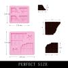Chocolate Silicone Molds, 2 Pcs of Half Chocolate Shape Fondant Molds for Cake Decor, Cupcake Topper, Candy Soap Clay Decoration view 2