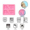 Chocolate Silicone Molds, 2 Pcs of Half Chocolate Shape Fondant Molds for Cake Decor, Cupcake Topper, Candy Soap Clay Decoration view 3