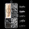 30 Pairs Eyeglass Repair Kit,Soft Silicone Glasses Nose Pads Screw-in Glasses Nose Pads with Screws Screwdriver Tweezers Cleaning Cloth view 1