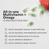 Wellbeing Nutrition Slow Multivitamin for Him | Plant Based 100% RDA of 22 essential Vitamins & Minerals |Caffeine & Ginseng in MCT Oil| Energy, Stamina, Bone & Joint, Immunity & Vitality(60 Capsules) view 2