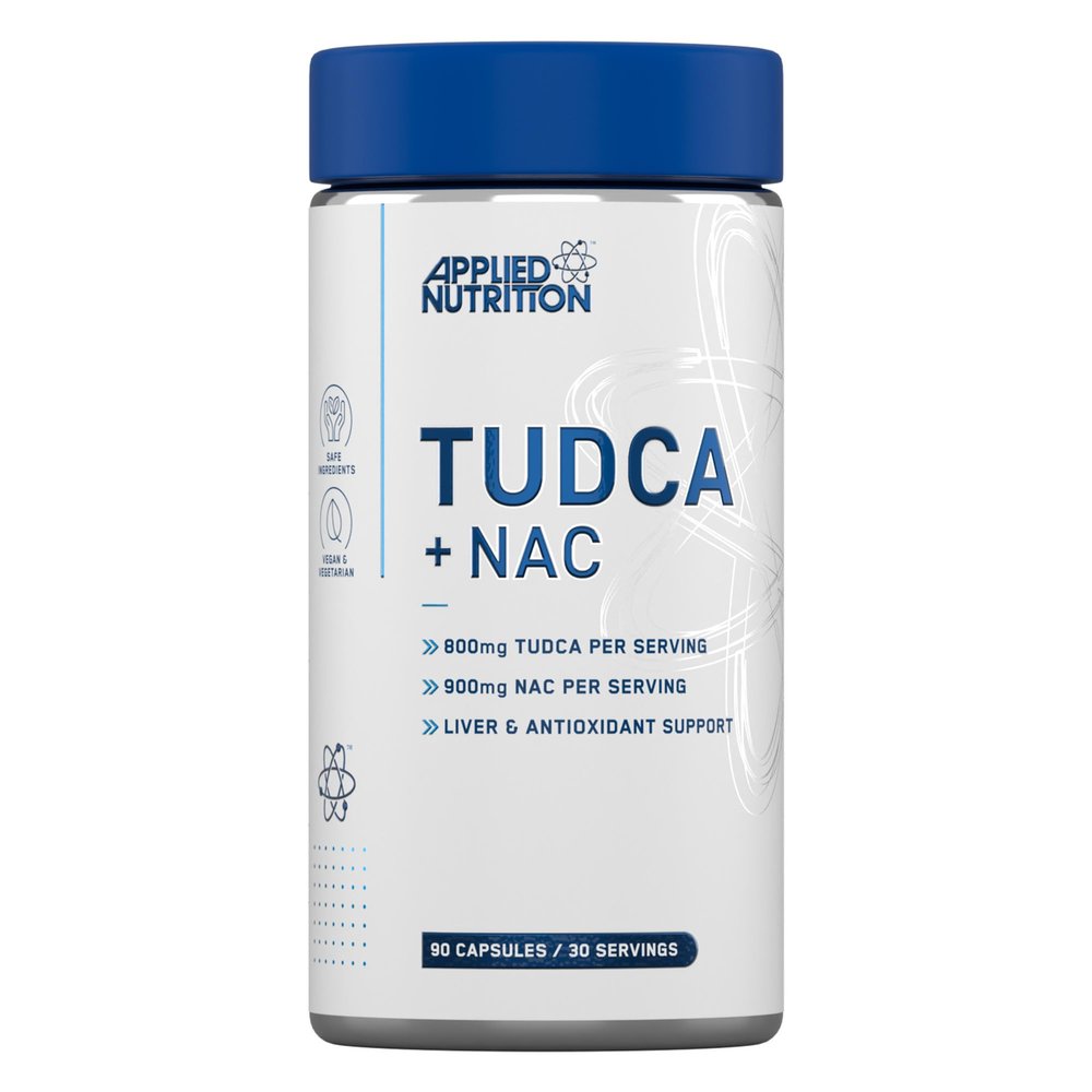 Applied Nutrition TUDCA + NAC - TUDCA Liver & Antioxidant Support, Bile Salts, Liver Support Suplement, 800mg Tauroursodeoxycholic Acid (90 Capsules - 30 Servings)