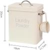 Revneey Detergent Box, 4L Washing Powder Storage, Airtight Steel Container with Dosing Spoon, Versatile Food Grade Storage for Powder, Rice, Pet Food view 2