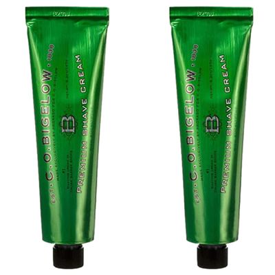 C.O. Bigelow Premium Shave Cream for Men with Eucalyptus Oil, 5.2 Ounces, Pack of 2