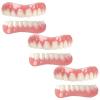 XZLZMD Silica Prosthesis Teeth Veneer Dentures for Perfect Smile Lnstant Repair of Cracked or Missing Dental Dental Prosthesis Top Bottom Dentures,3 pairs view 1