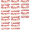 XZLZMD Silica Prosthesis Teeth Veneer Dentures for Perfect Smile Lnstant Repair of Cracked or Missing Dental Dental Prosthesis Top Bottom Dentures,13 pairs view 1