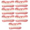 XZLZMD Silica Prosthesis Teeth Veneer Dentures for Perfect Smile Lnstant Repair of Cracked or Missing Dental Dental Prosthesis Top Bottom Dentures,7 pairs view 1