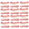 XZLZMD Silica Prosthesis Teeth Veneer Dentures for Perfect Smile Lnstant Repair of Cracked or Missing Dental Dental Prosthesis Top Bottom Dentures,12 pairs view 1