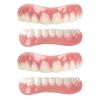 XZLZMD Silica Prosthesis Teeth Veneer Dentures for Perfect Smile Lnstant Repair of Cracked or Missing Dental Dental Prosthesis Top Bottom Dentures,2 pairs view 1