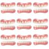 XZLZMD Silica Prosthesis Teeth Top Bottom Dentures Lnstant repair of Cracked or Missing Dental Cosmetic Natural Color Lnstant Veneers Reusable,9 pairs view 1