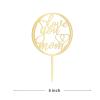 Best Mum Ever Cake Topper Happy Birthday Mom Cake Toppers Mother's Day Gift Cake Topper for Mother's Day Mom's Birthday Party Suppliers Mirrored Gold Acrylic view 4