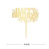 Happy Mother's Day Cake Toppers Mirrored Gold Acrylic Cake Toppers Love Mum Ever Cake Topper for Mom Mother's Day Gift Mom Birthday Party Decorations view 4